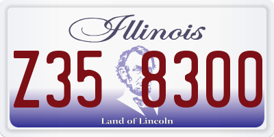 IL license plate Z358300