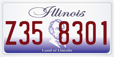 IL license plate Z358301