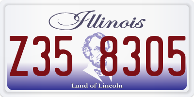 IL license plate Z358305