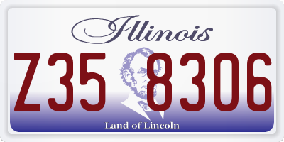 IL license plate Z358306