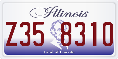 IL license plate Z358310