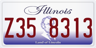 IL license plate Z358313