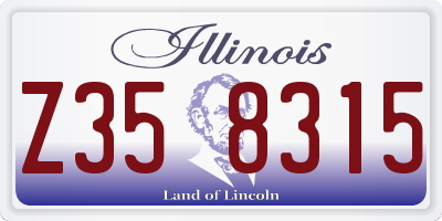 IL license plate Z358315