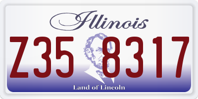 IL license plate Z358317