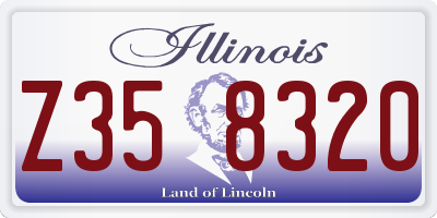 IL license plate Z358320