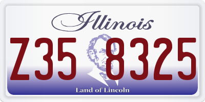IL license plate Z358325