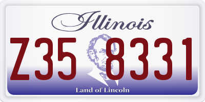 IL license plate Z358331