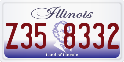 IL license plate Z358332
