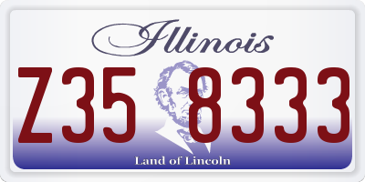 IL license plate Z358333