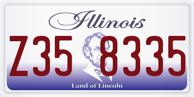 IL license plate Z358335