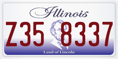IL license plate Z358337