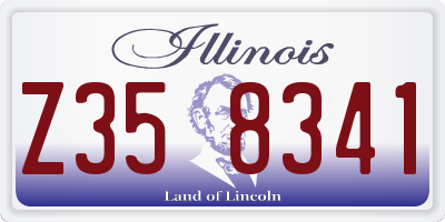 IL license plate Z358341