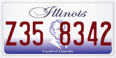 IL license plate Z358342
