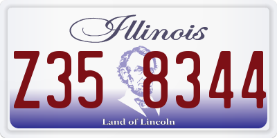 IL license plate Z358344
