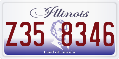 IL license plate Z358346