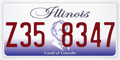 IL license plate Z358347