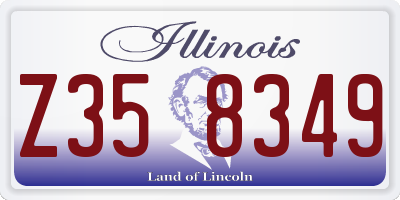 IL license plate Z358349