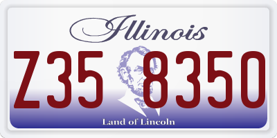 IL license plate Z358350