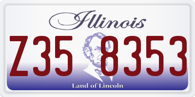 IL license plate Z358353