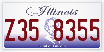 IL license plate Z358355