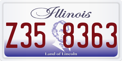 IL license plate Z358363