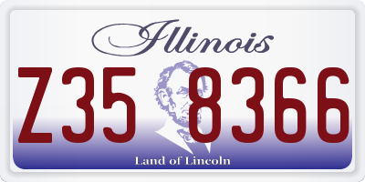 IL license plate Z358366