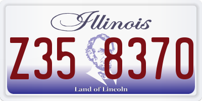 IL license plate Z358370
