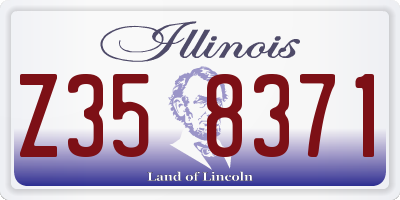 IL license plate Z358371