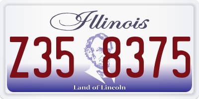 IL license plate Z358375