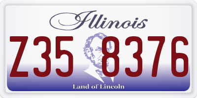 IL license plate Z358376