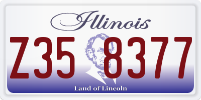IL license plate Z358377