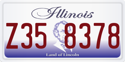 IL license plate Z358378