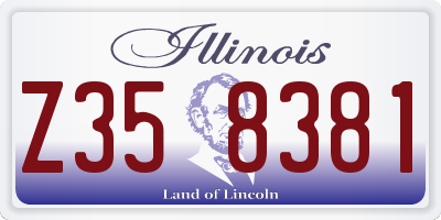IL license plate Z358381