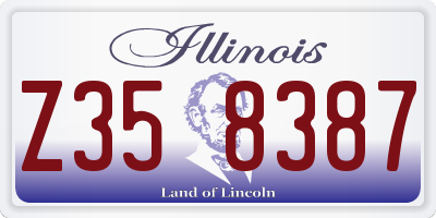 IL license plate Z358387