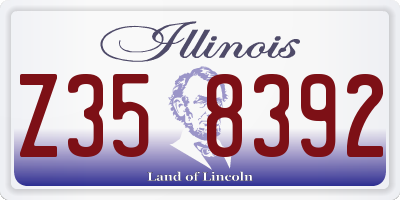 IL license plate Z358392