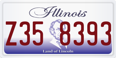 IL license plate Z358393