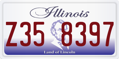 IL license plate Z358397