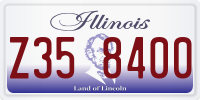 IL license plate Z358400