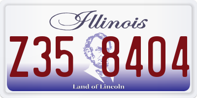 IL license plate Z358404