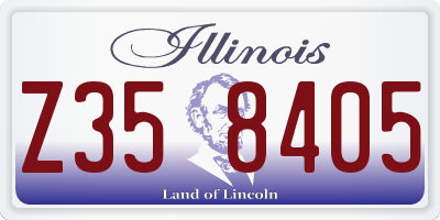 IL license plate Z358405