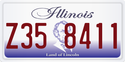 IL license plate Z358411