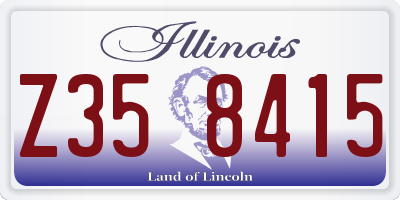 IL license plate Z358415