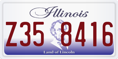 IL license plate Z358416