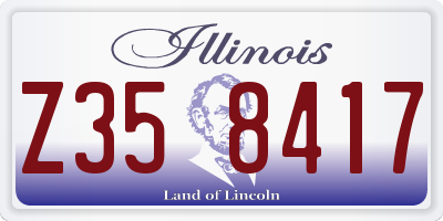 IL license plate Z358417