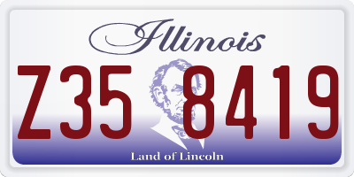IL license plate Z358419