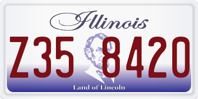 IL license plate Z358420