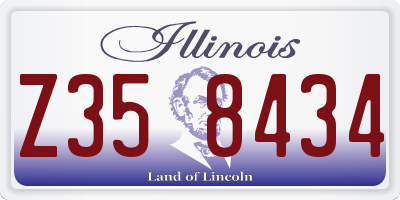 IL license plate Z358434