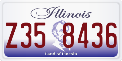 IL license plate Z358436