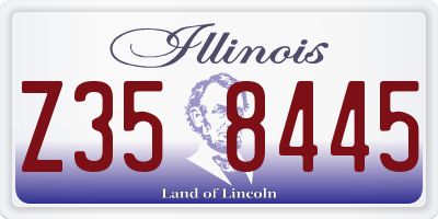 IL license plate Z358445