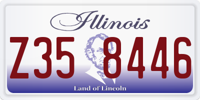 IL license plate Z358446